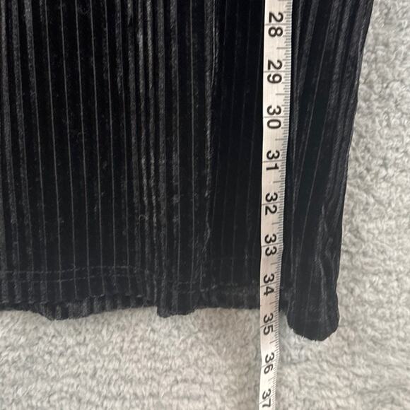 Oat New York Black Velvet Burnout Mini Dress SZ M NWT  Winter Anthropologie - Picture 5 of 10